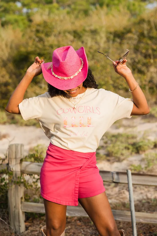 Cowgirls Beach Club Ivory Oversized Graphic Tee sold by Pink Lily product image thumbnail 2