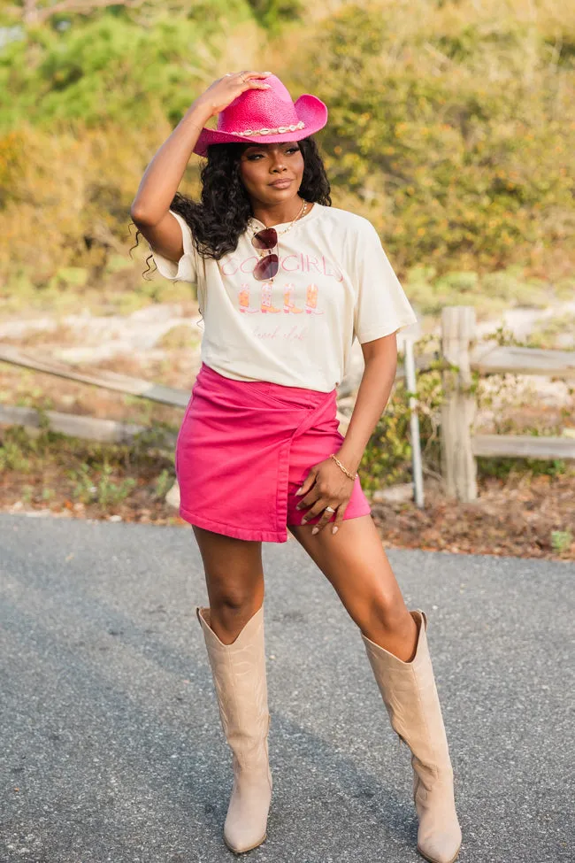 Cowgirls Beach Club Ivory Oversized Graphic Tee sold by Pink Lily product image thumbnail 4
