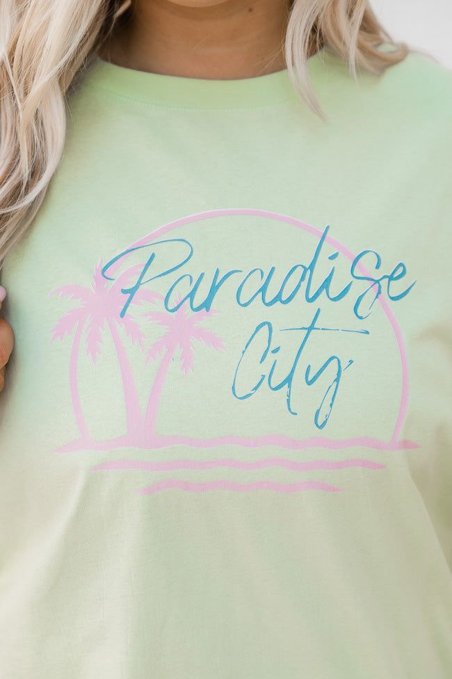 Paradise City Mint Oversized Graphic Tee sold by Pink Lily product image thumbnail 7