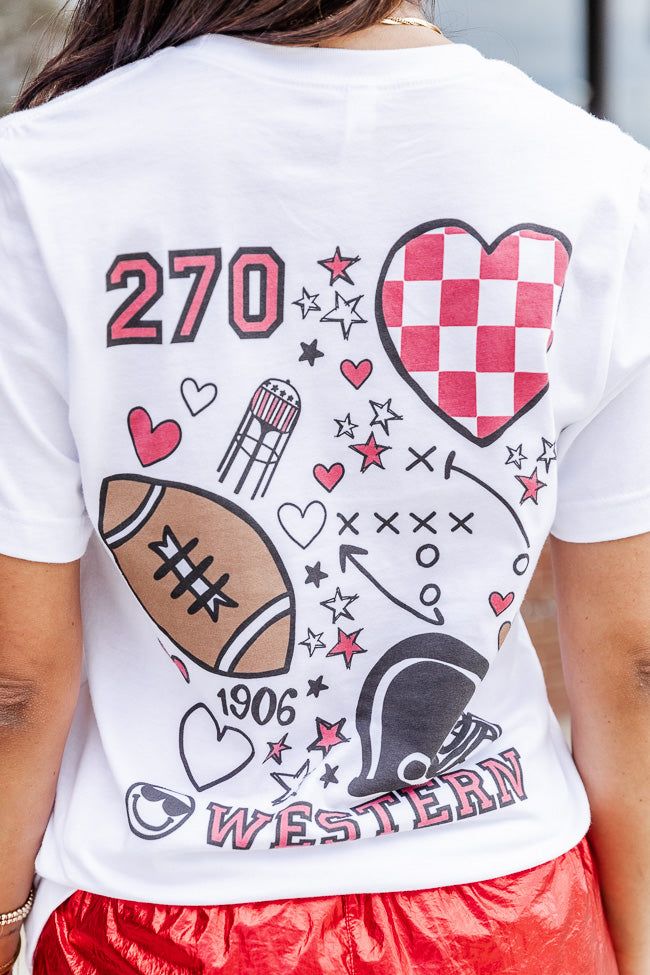 WKU 270 White Graphic Tee sold by Pink Lily