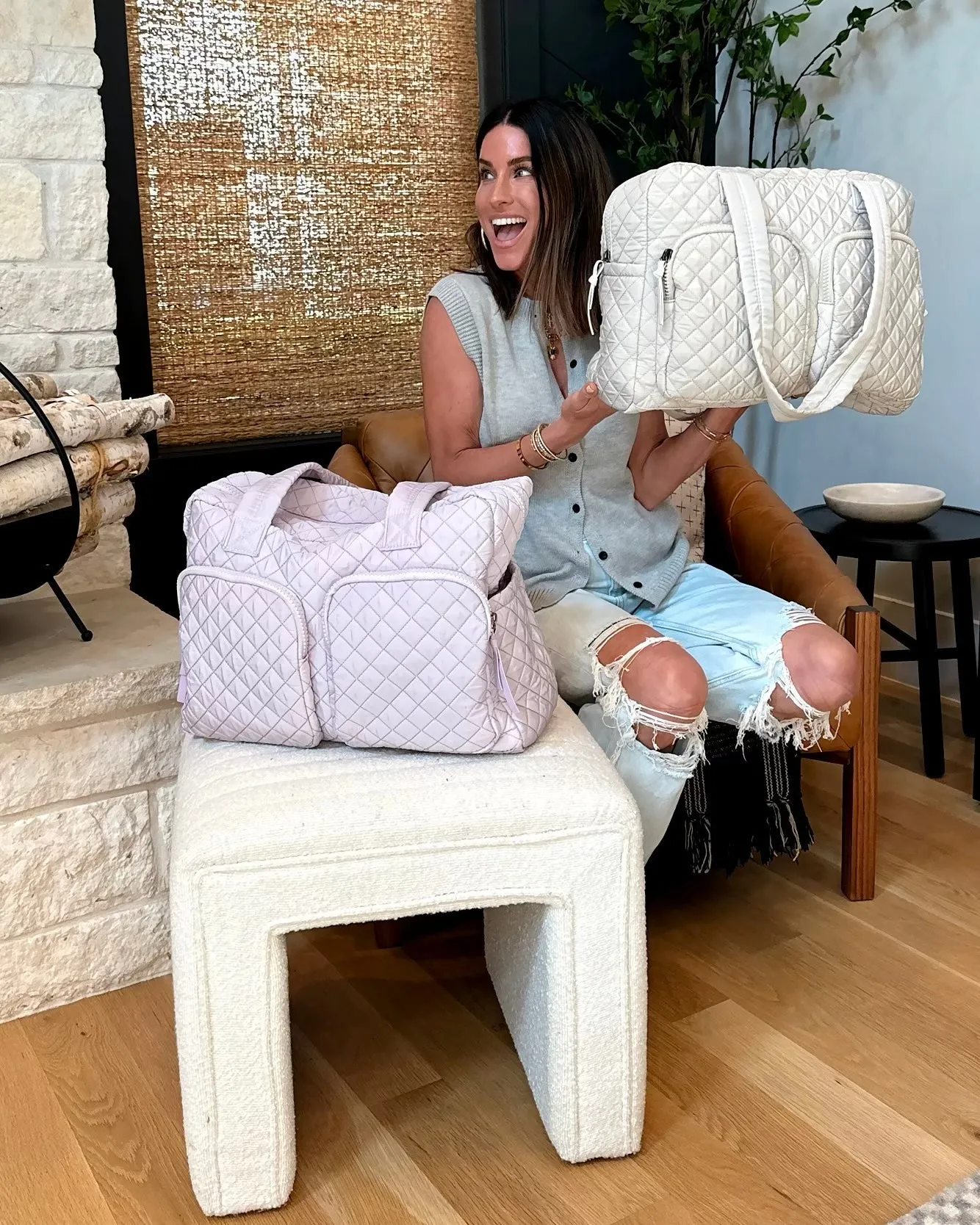 Weekender + Pouch Set Jen Reed X Pink Lily sold by Pink Lily