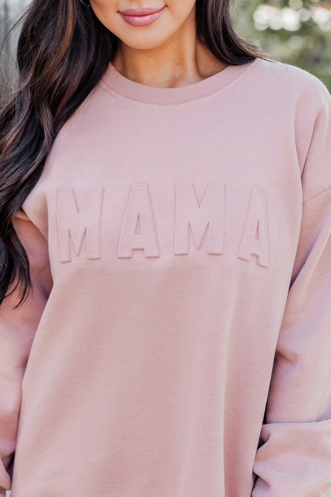 Mama Embossed Logo Terracotta Graphic Sweatshirt SALE sold by Pink Lily product image thumbnail 2