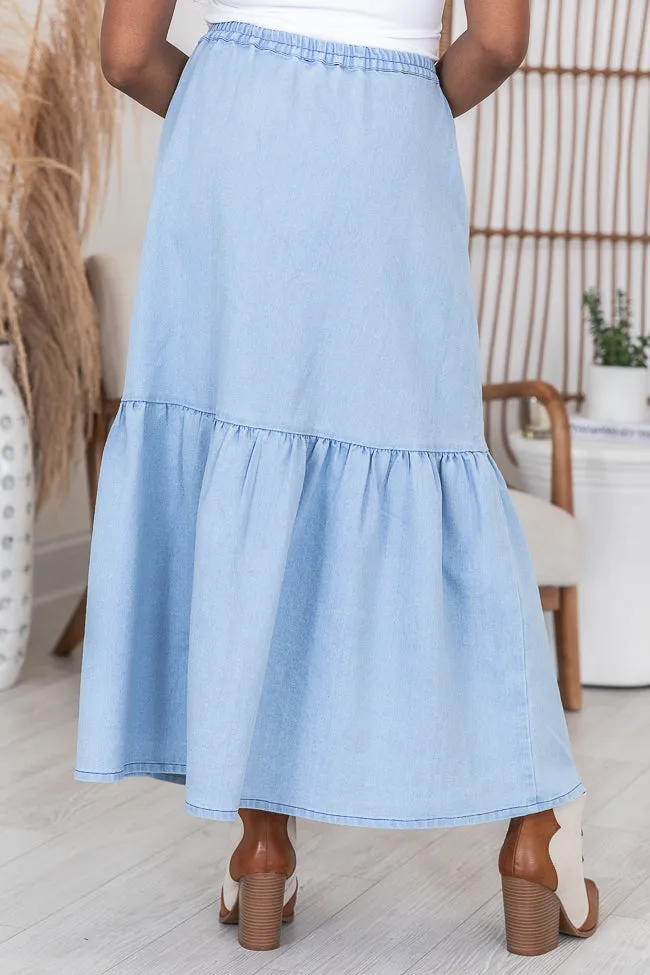 By Your Side Denim Midi Skirt FINAL SALE sold by Pink Lily product image thumbnail 5