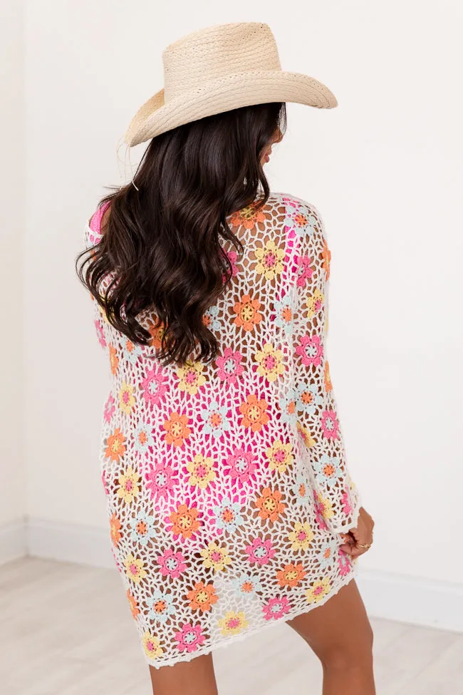 Isla Mujeres Multi Floral Crochet Dress sold by Pink Lily product image thumbnail 4