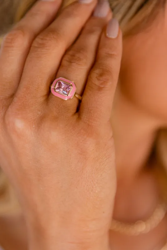Pink and Gold Ring sold by Pink Lily