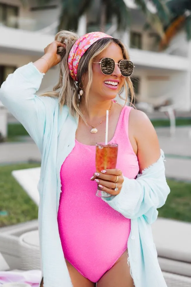 Sea Breeze Blue Gauze Button Up Dress Krista Horton X Pink Lily sold by Pink Lily