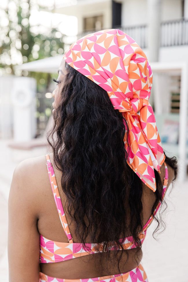 Geo Printed Headscarf sold by Pink Lily