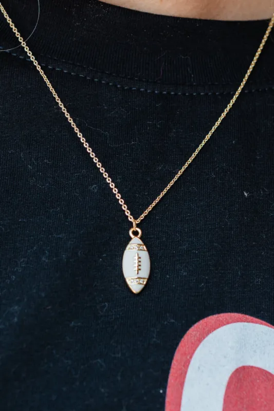Football Necklace made by Pink Lily