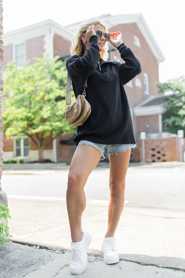 Pulling Heartstrings Black Quarter Zip Pullover sold by Pink Lily product image thumbnail 2