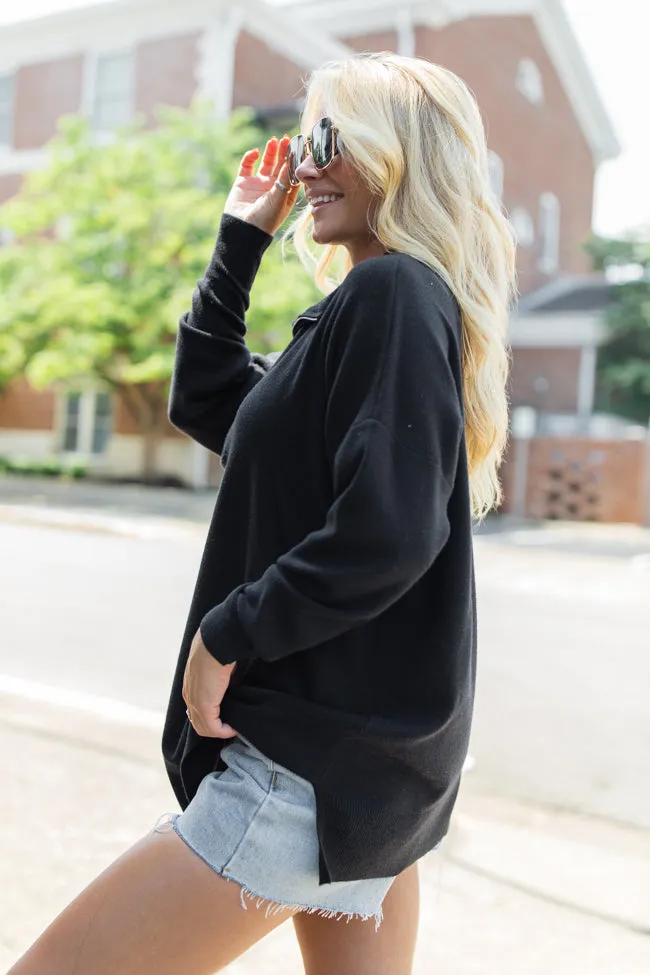 Pulling Heartstrings Black Quarter Zip Pullover sold by Pink Lily product image thumbnail 3