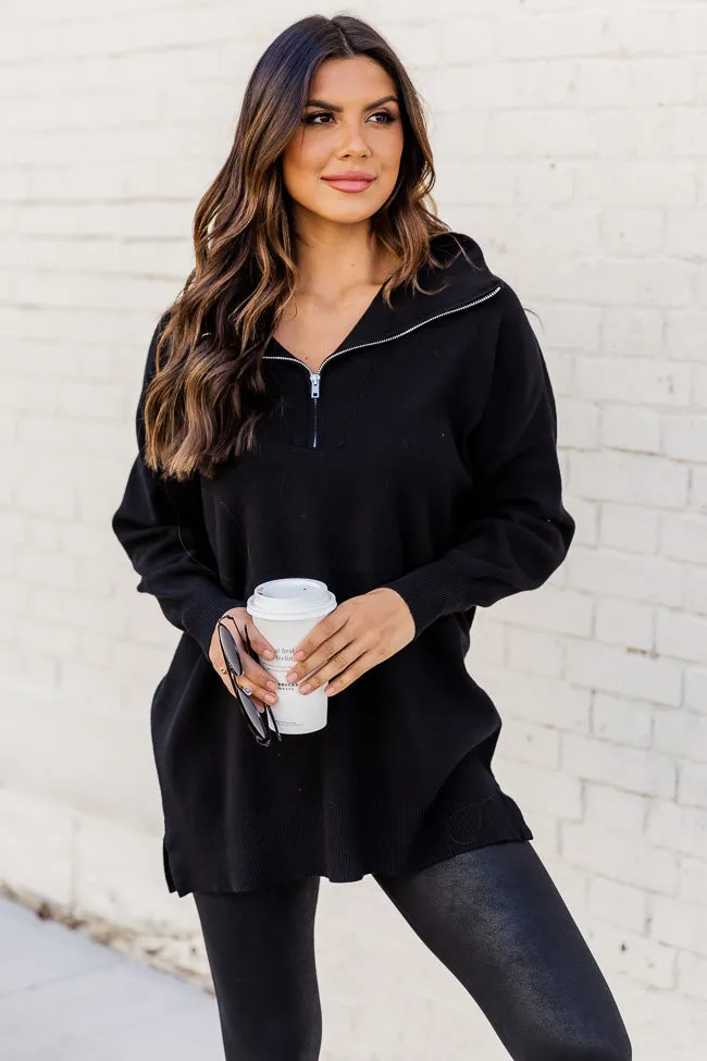 Pulling Heartstrings Black Quarter Zip Pullover sold by Pink Lily product image thumbnail 5