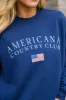 Americana Country Club Navy Oversized Graphic Sweatshirt sold by Pink Lily