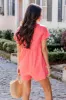 Anything For You Coral Button Front Romper FINAL SALE sold by Pink Lily