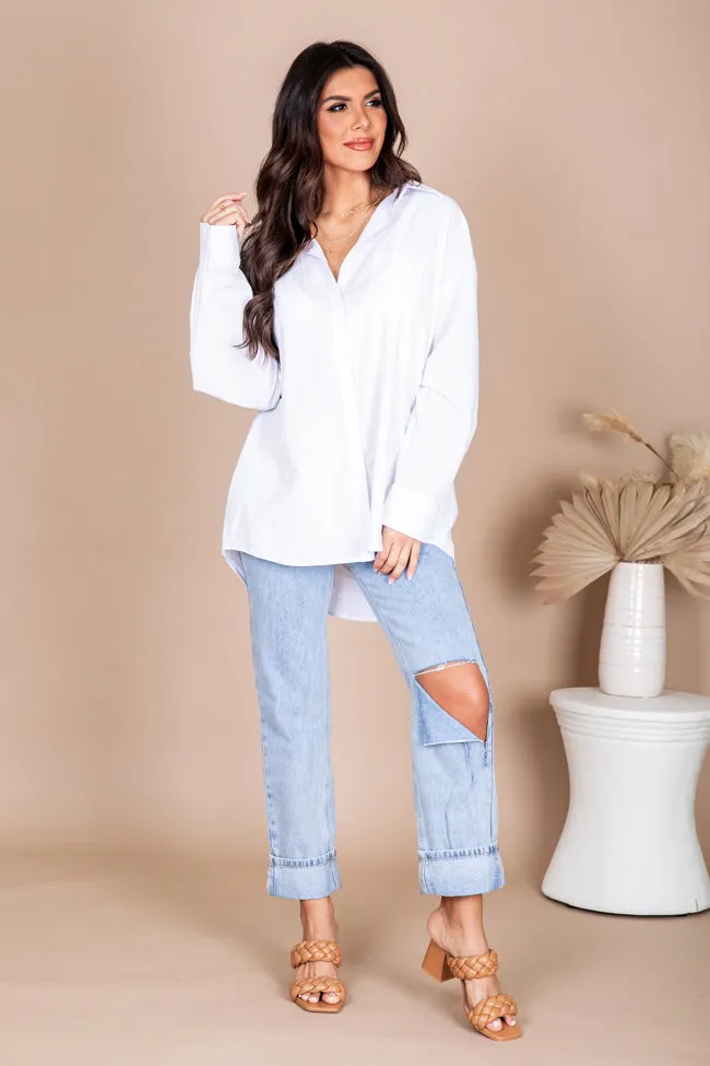 Now And Then Ivory Button Front Blouse FINAL SALE sold by Pink Lily product image thumbnail 4