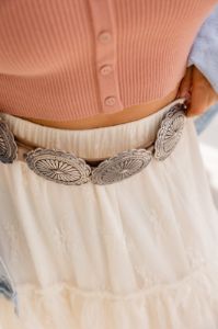 Silver Buckle Belt sold by Pink Lily