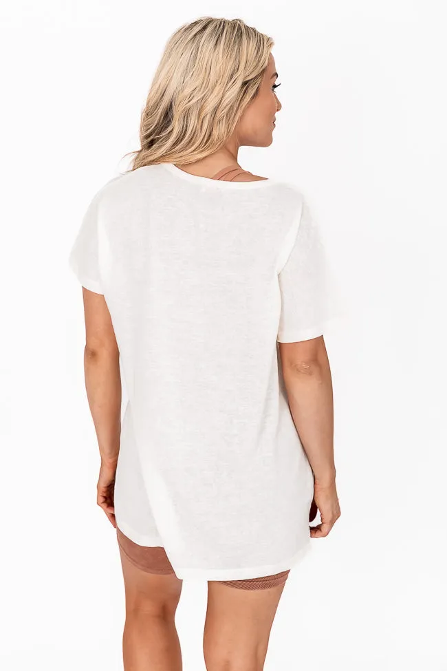Undoubting Memories Ivory Henley Tee FINAL SALE sold by Pink Lily product image thumbnail 4