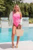 Where There Is Rum Pink Shimmer Swimsuit FINAL SALE sold by Pink Lily