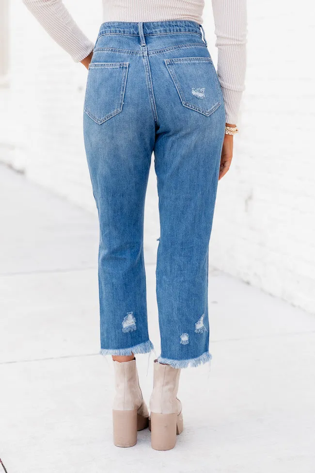 Shayne High Rise Distressed Mom Jeans FINAL SALE sold by Pink Lily product image thumbnail 3