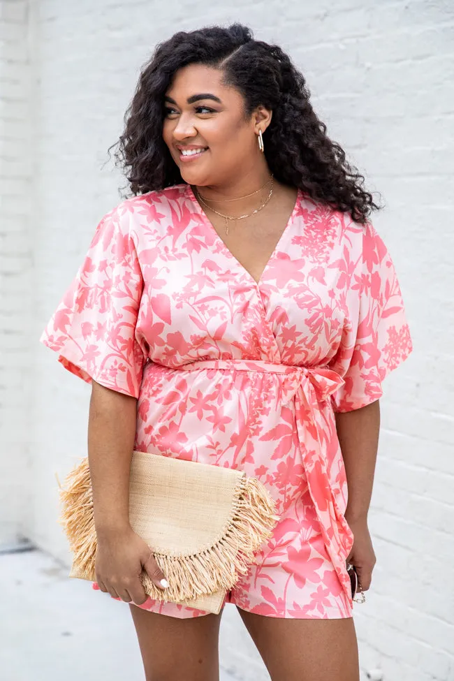 Total Upgrade Pink Floral Romper FINAL SALE sold by Pink Lily product image thumbnail 5