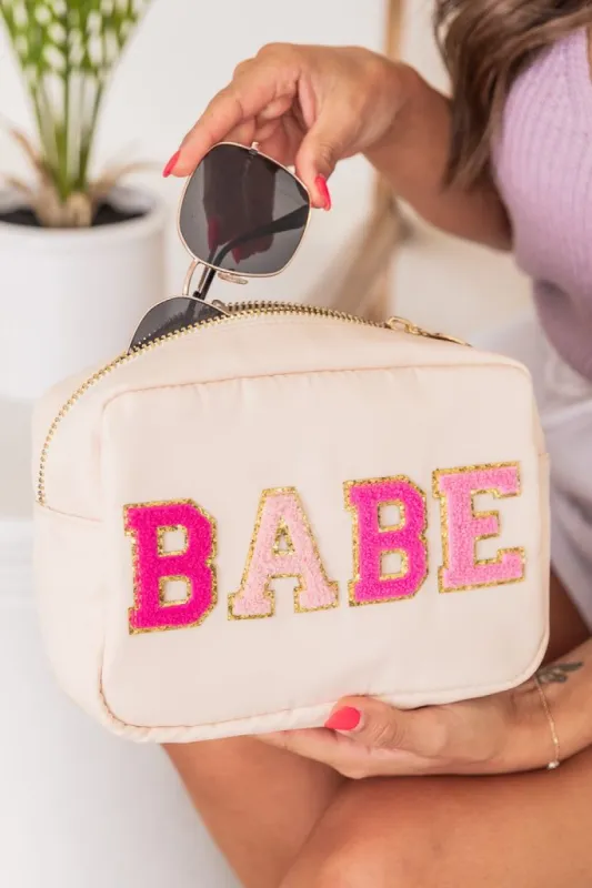 Babe Patch Pink/Tan Medium Bag made by Pink Lily