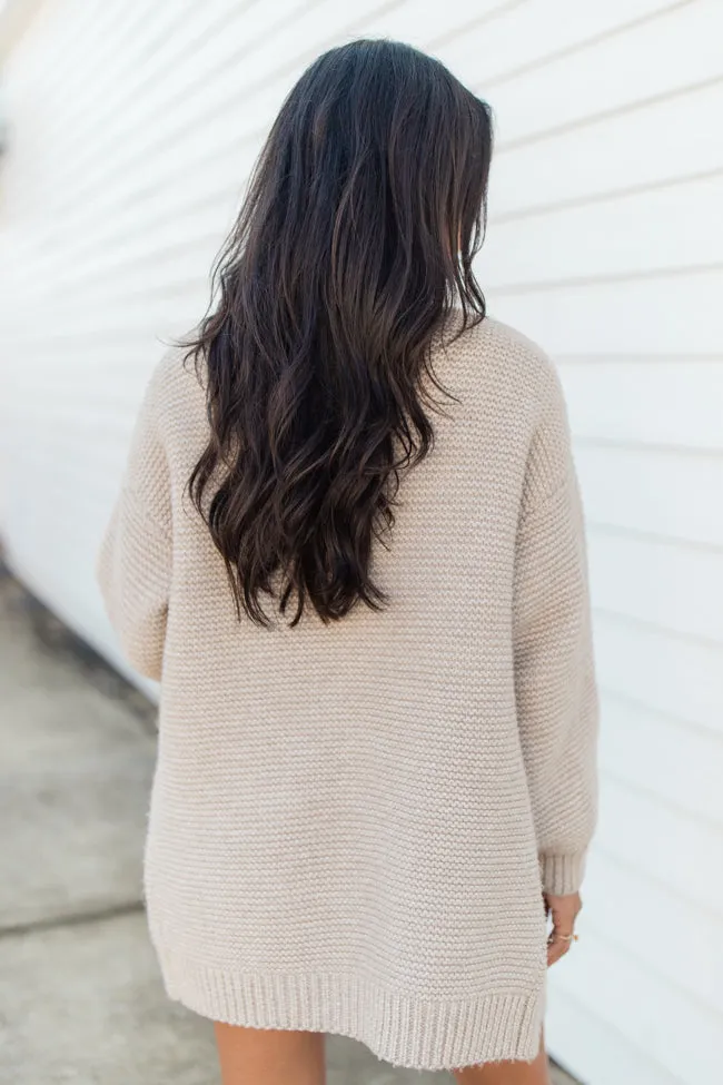 On My Mind Beige Cable Knit Cardigan FINAL SALE sold by Pink Lily product image thumbnail 4
