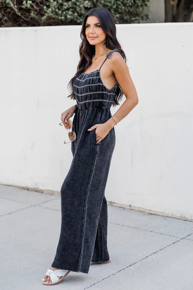 Jump For Joy Black Gauze Jumpsuit FINAL SALE sold by Pink Lily product image thumbnail 3
