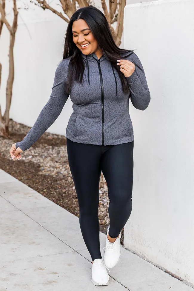 Hold The Position Grey Leopard Print Active Jacket FINAL SALE sold by Pink Lily product image thumbnail 4