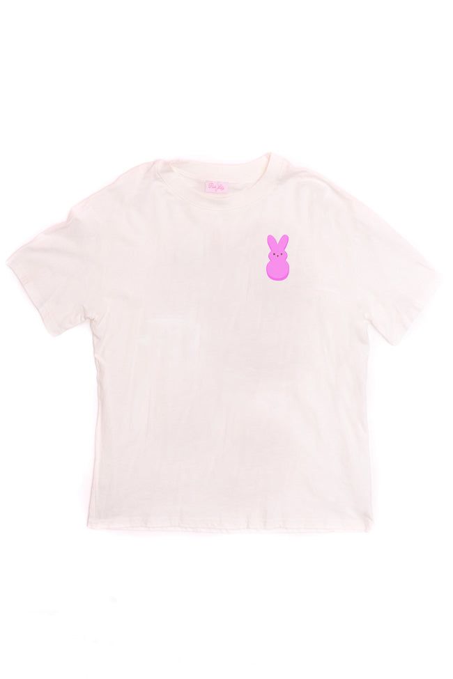 Chillin with my Peeps White Oversized Graphic Tee sold by Pink Lily product image thumbnail 2