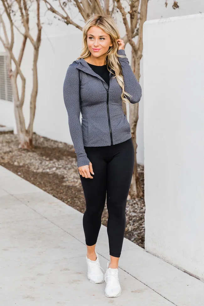 Hold The Position Grey Leopard Print Active Jacket FINAL SALE sold by Pink Lily product image thumbnail 2