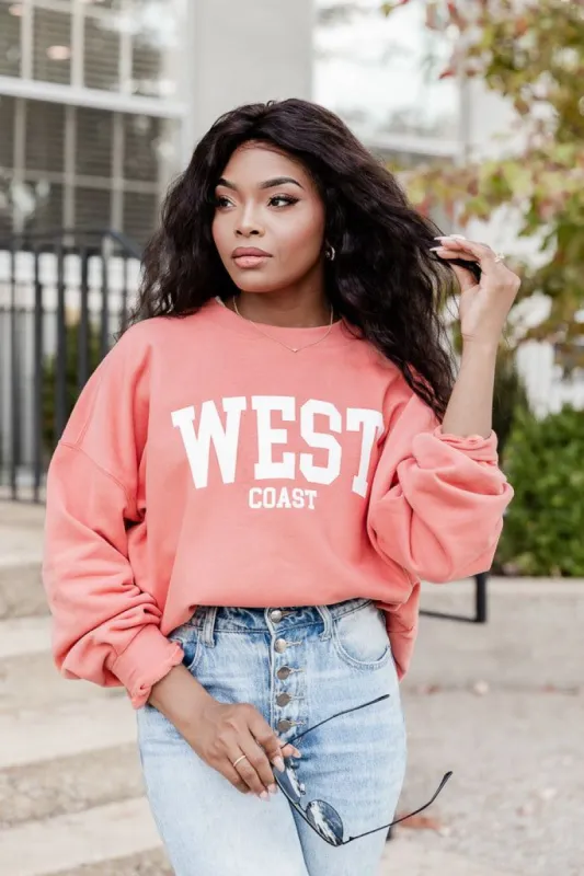 West Coast Brick Oversized Graphic Sweatshirt sold by Pink Lily