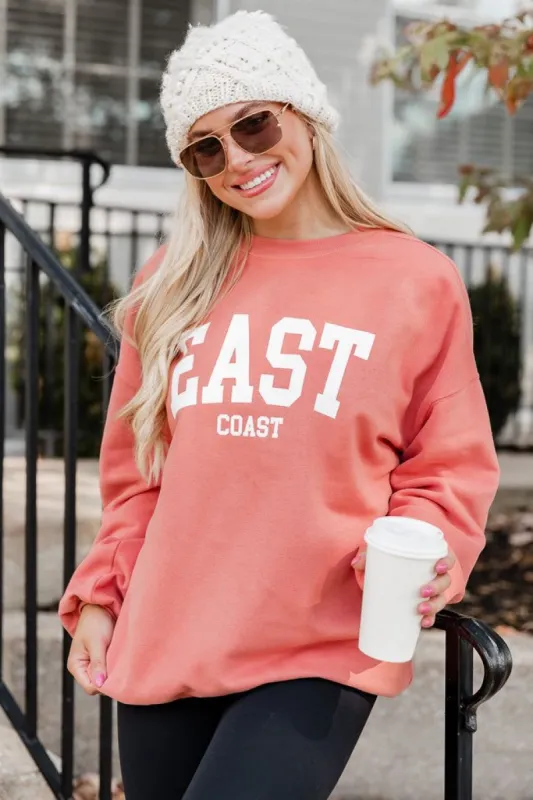 East Coast Brick Oversized Graphic Sweatshirt sold by Pink Lily