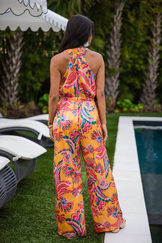 Gate To My Heart Multi Printed Halter Jumpsuit FINAL SALE sold by Pink Lily product image thumbnail 5