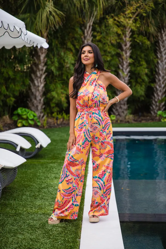 Gate To My Heart Multi Printed Halter Jumpsuit FINAL SALE sold by Pink Lily product image thumbnail 2