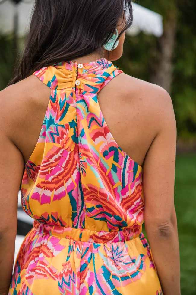 Gate To My Heart Multi Printed Halter Jumpsuit FINAL SALE sold by Pink Lily product image thumbnail 4