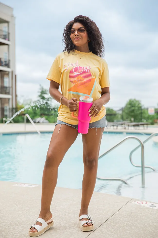 Pool Day Yellow Oversized Graphic Tee sold by Pink Lily product image thumbnail 5