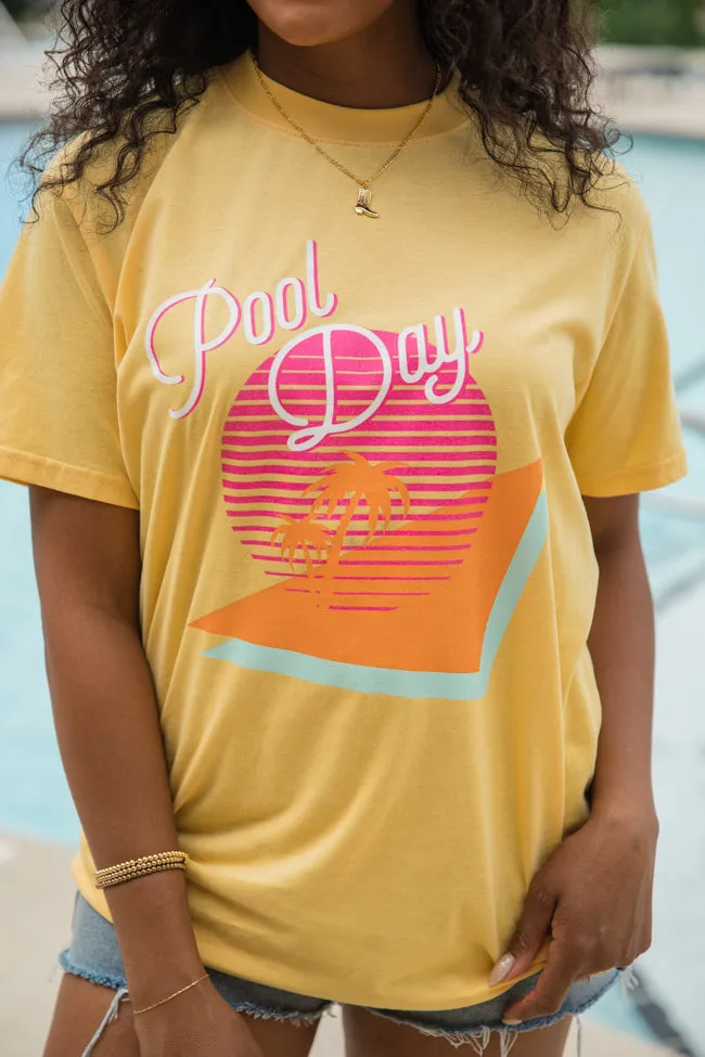 Pool Day Yellow Oversized Graphic Tee sold by Pink Lily product image thumbnail 3