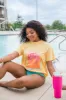 Pool Day Yellow Oversized Graphic Tee sold by Pink Lily