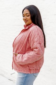 Easy To Believe Mauve Quilted Jacket FINAL SALE sold by Pink Lily