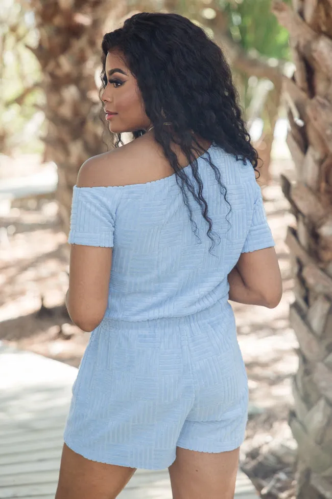 New Horizons Blue Terry Cloth Romper FINAL SALE sold by Pink Lily product image thumbnail 4