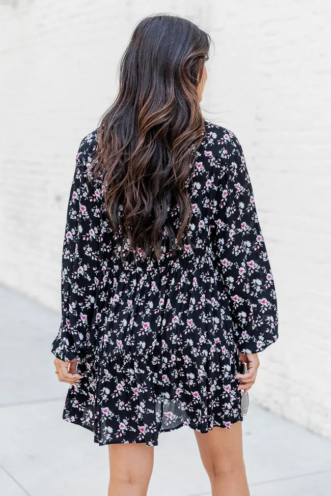 A Different World Black Floral Shirt Dress FINAL SALE sold by Pink Lily product image thumbnail 5