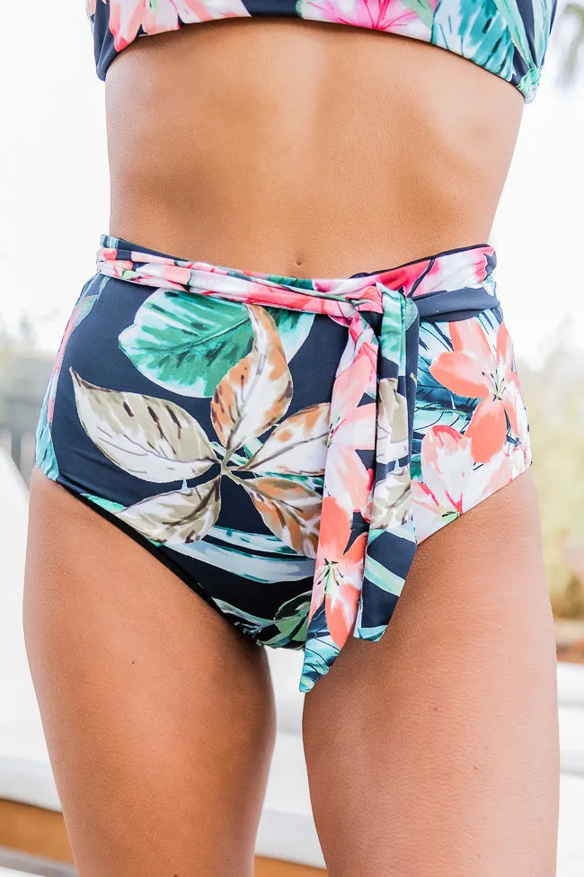 Gorgeous Day Black Floral High Waisted Bikini Bottom FINAL SALE sold by Pink Lily product image thumbnail 2