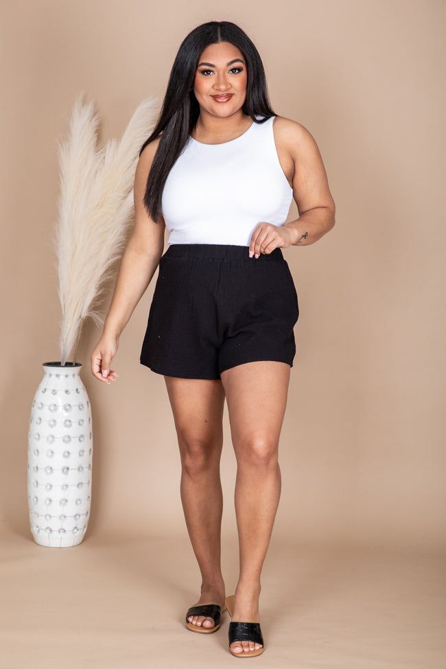 Open Mentality Black Gauze Shorts sold by Pink Lily product image thumbnail 5