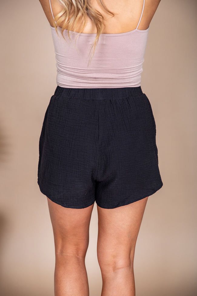 Open Mentality Black Gauze Shorts sold by Pink Lily product image thumbnail 4