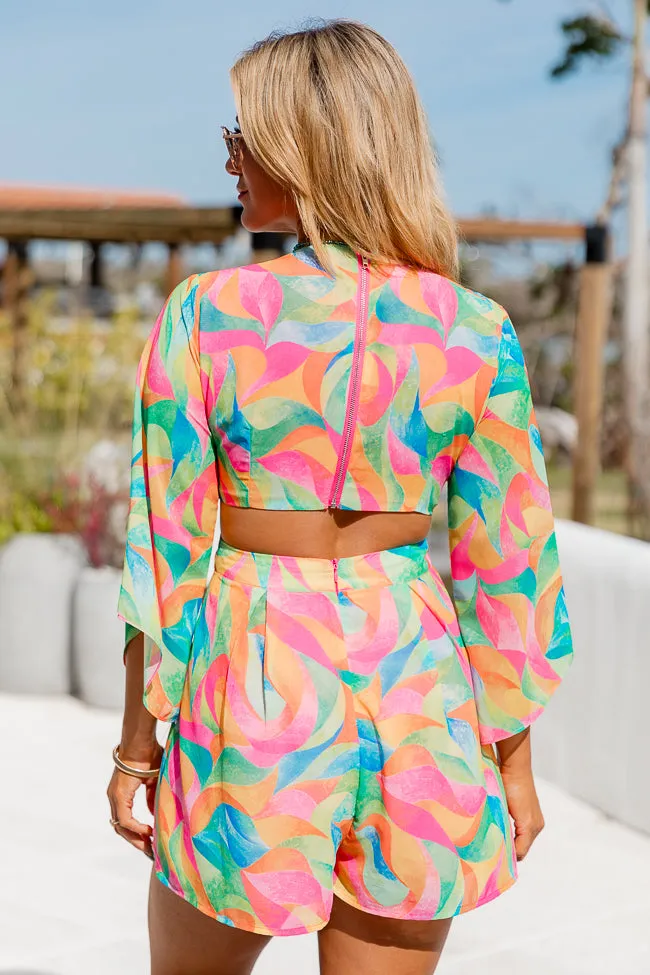 Here For Today in Kaleidoscope Dreams Multi Romper sold by Pink Lily product image thumbnail 4