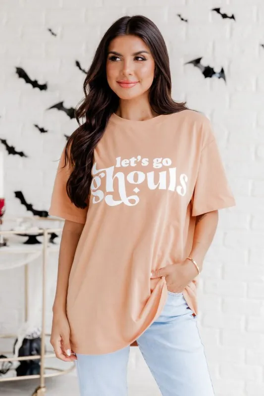 Let's Go Ghouls Clay Oversized Graphic Tee sold by Pink Lily