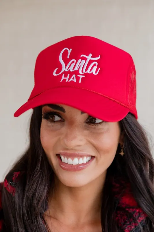 Santa Hat Red Trucker Hat sold by Pink Lily