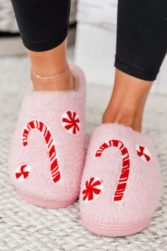 Candy Cane Slippers FINAL SALE sold by Pink Lily