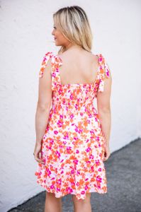 Sunny Skies Red Floral Mini Dress FINAL SALE sold by Pink Lily