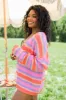 Sunrise Splendor Pink Multi Striped Cardigan sold by Pink Lily