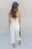 Beautiful Dream White Button Detail Strapless Jumpsuit FINAL SALE sold by Pink Lily